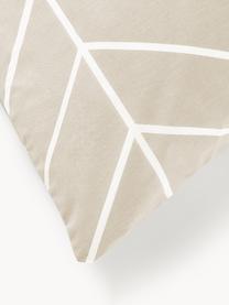 Funda de almohada de algodón estampada Mirja, Beige claro, An 45 x L 110 cm