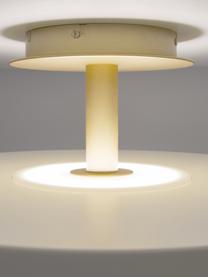 Große LED-Deckenleuchte Asteria, Lampenschirm: Aluminium, lackiert, Perlweiß, Goldfarben, Ø 60 x H 21 cm
