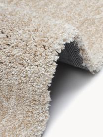 Flauschiger Melange Hochflor-Teppich Marsha, Flor: 100 % Polyester, Beige, B 80 x L 150 cm (Grösse XS)