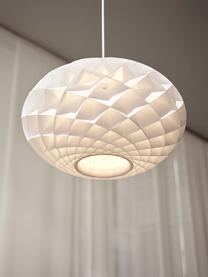 Lampada a sospensione ovale a LED Patera, Paralume: pellicola in PVC, Baldacchino: alluminio cromato, acrili, Con lampadina, 2.700 K, Ø 50 x Alt. 36 cm