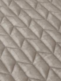 Colcha acolchada de terciopelo Tily, 100% poliéster, Beige, An 260 x L 260 cm (para camas de 200 x 200 cm)