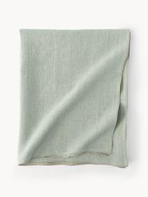 Mantel de lino Audra, 100% lino, Verde salvia, De 6 a 8 comensales (L 250 x An 150 cm)