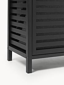 Étagère de salle de bain en bambou avec paniers à linge Kit, Noir, larg. 77 x haut. 95 cm