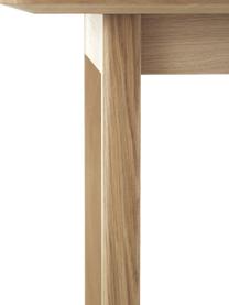 Uitschuifbare eettafel Calla, 160 - 240 x 90 cm, Tafelblad: MDF met eikenhoutfineer, , Poten: massief eikenhout, Licht hout, B 160 tot 240 x D 90 cm