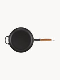 Braadpan Signature Collection uit gietijzer met houten handvat, Zwart, Ø 28 x H 8 cm