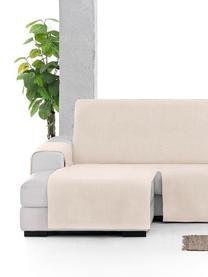 Copertura divano angolare Levante, 65% cotone, 35% poliestere, Beige, Larg. 150 x Prof. 290 cm, chaise-longue a sinistra