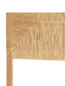 Cabecero de madera Bubu, Marrón oscuro, Beige, An 140 x Al 120 cm
