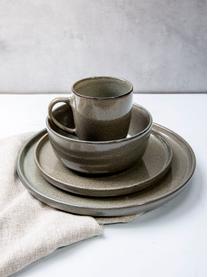Tazas de té de gres Ceylon, 2 uds., Gres, Pardo, tonos verdes, Ø 9 x Al 10 cm