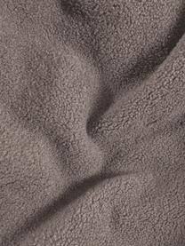 Fauteuil poire en tissu bouclé Woolly, Bouclé taupe, larg. 70 x prof. 80 cm