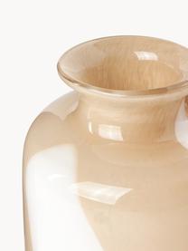 Vaso in vetro Ottilie, alt. 20 cm, Vetro, Ocra, bianco, Ø 16 x Alt. 20 cm