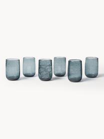 Wassergläser Bari mit Luftbläschen, 6 Stück, Glas, Grau, Ø 7 x H 11 cm, 330 ml