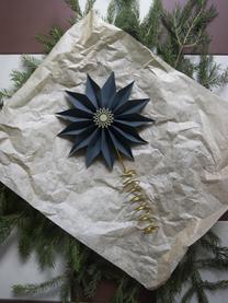 Weihnachtsbaumspitze Star, Papier, Metall, beschichtet, Petrol, Goldfarben, B 17 x H 28 cm