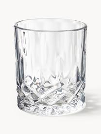 Sklenice s reliéfním vzorem George, 4 ks, Sklo, Transparentní, Ø 8 cm, V 10 cm, 310 ml