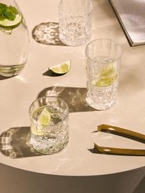 Glazen George met kristalreliëf, 4 stuks, Glas, Transparant, Ø 8 x H 10 cm, 310 ml