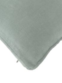 Funda de cojín de terciopelo Dana, 100% terciopelo de algodón, Verde salvia, An 30 x L 50 cm
