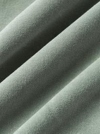Fluwelen kussenhoes Dana, 100% katoenfluweel, Saliegroen, B 30 x L 50 cm