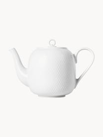 Théière en porcelaine avec motif texturé Rhombe, 1,9 L, Porcelaine, Blanc, 1,9 L