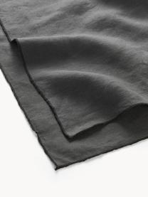 Nappe en lin avec passepoil Kennedy, 100 % lin délavé

Le lin est une fibre naturelle qui se caractérise par ses propriétés respirantes, sa résistance et son toucher doux

Le matériau est certifié STANDARD 100 OEKO-TEX®, 6760CIT, CITEVE, Anthracite, noir, 6-8 personnes (long. 250 x larg. 140 cm)