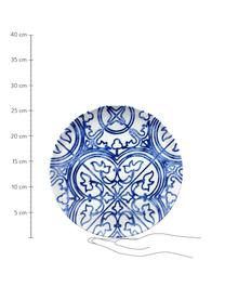 Platos llanos de porcelana Maiolica, 2 uds., Porcelana, Azul, blanco, Ø 26 cm