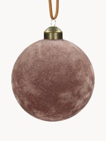 Bolas de Navidad de terciopelo Velvet, 6 uds., Malva, Ø 8 cm