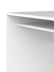 Bureau Yale met opbergruimte, Met melamine beklede spaanplaat, Wit, eikenhoutkleurig, B 114 x D 50 cm