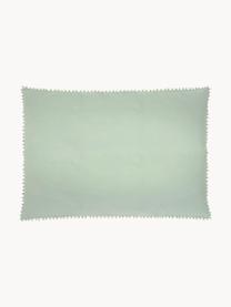 Taie d'oreiller percale de coton Bommy, 2 pièces, Vert sauge, larg. 50 x long. 70 cm