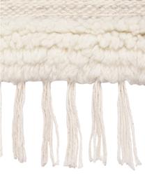 Handgetufteter Wollteppich Anica mit Hoch-Tief-Effekt in Taupe/Beige, 92% Wolle, 8% Baumwolle, Beige, B 80 x L 150 cm (Grösse XS)
