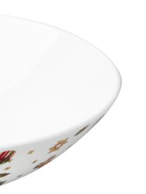Service de table Delight, 7 élém., Porcelaine Premium, Rouge, blanc, imprimé, Lot de différentes tailles