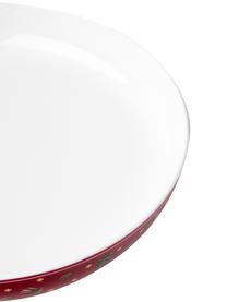 Service de table Delight, 7 élém., Porcelaine Premium, Rouge, blanc, imprimé, 2 personnes (7 élém.)