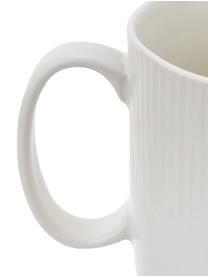 Tasse artisanale avec rainures légères Sandvig, 4 pièces, Blanc cassé