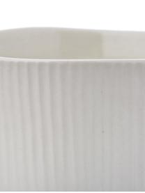 Tasse artisanale avec rainures légères Sandvig, 4 pièces, Blanc cassé