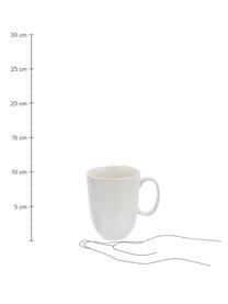 Tasse artisanale avec rainures légères Sandvig, 4 pièces, Blanc cassé