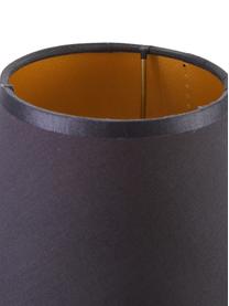 Grote wandlamp Victoria in zwart-goudkleur, Lampenkap: katoenmix, Decoratie: gecoat metaal, Zwart, goudkleurig, D 34 x H 50 cm