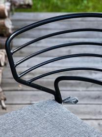 Krzesło barowe z metalu Milano, Czarny, szary, S 47 x W 94 cm