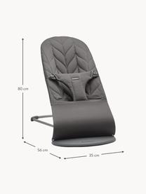 Seggiolino trapuntato Bliss, Rivestimento: 65 % poliestere (riciclat, Struttura: 79% metallo, 21% plastica, Grigio scuro, Larg. 35 x Prof. 56 cm