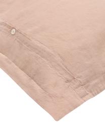 Housse de couette en lin délavé rose Nature, Composé pour moitié de lin
(52 % lin, 48 % coton) 

Densité 108 fils au pouce carré, qualité standard

Le lin mélangé offre un toucher naturel et un aspect délavé original. Le lin absorbe jusqu'à 35 % d'humidité et échange cette humidité avec l'air ambiant. Il sèche très rapidement et offre un agréable effet rafraîchissant les nuits d'été. Sa résistance élevée au accrocs lui confère robustesse et longévité, Vieux rose, larg. 140 x long. 200 cm