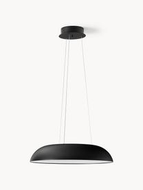 Grote LED hanglamp Maggiolone, dimbaar, Lampenkap: gelakt aluminium, Zwart, Ø 60 x H 12 cm