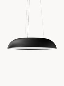 Lampada a sospensione grande a LED con luce regolabile Maggiolone, Paralume: alluminio laccato, Nero, Ø 60 x Alt. 12 cm