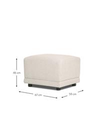 Tabouret de canapé beige Ari, Tissu beige, larg. 67 x prof. 59 cm