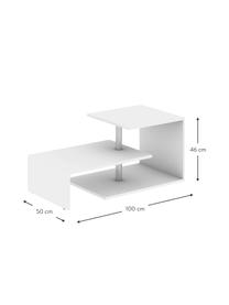 Mesa de centro Dilek , Estructura: aglomerado revestido de m, Blanco, An 100 x Al 46 cm
