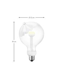 Lampadina E27, 400lm, dimmerabile, bianco caldo, 1 pz, Paralume: vetro, alluminio, Base lampadina: alluminio, Bianco, trasparente, argentato, Ø 12 x Alt. 19 cm