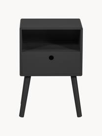 Noční stolek Ozzy, Dřevovláknitá deska střední hustoty (MDF), Černá, Š 36 cm, V 53 cm