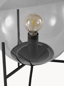 Malá stolní lampa ze skla Alton, Černá, šedá, Ø 20 cm, V 29 cm