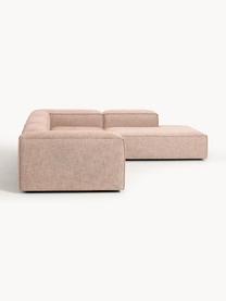 Modulares XL-Ecksofa Lennon aus Leinen-Mix, Bezug: 50 % Viskose, 25 % Leinen, Gestell: Fichtenholz, Sperrholz, m, Füße: Kunststoff Dieses Produkt, Leinen-Mix Rostrot, B 329 x T 269 cm, Eckteil links