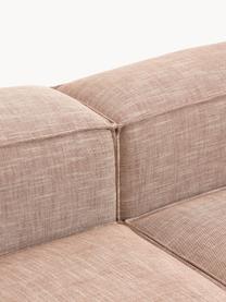 Modulares XL-Ecksofa Lennon aus Leinen-Mix, Bezug: 50 % Viskose, 25 % Leinen, Gestell: Fichtenholz, Sperrholz, m, Füße: Kunststoff Dieses Produkt, Leinen-Mix Rostrot, B 329 x T 269 cm, Eckteil links