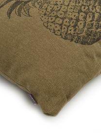 Poszewka na poduszkę Pineapple, 100% bawełna, Khaki, szary, S 45 x D 45 cm