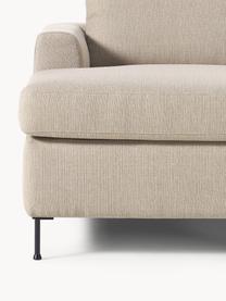 Schlafsofa Cucita (3-Sitzer) mit Matratze, Bezug: Webstoff (100% Polyester), Gestell: Massives Kiefernholz, Webstoff Beige, B 274 x T 164 cm, Eckteil links