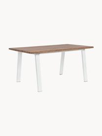 Mesa de comedor para exteior Oslo, Tablero: madera de acacia con cert, Patas: metal recubierto, Madera de acacia, blanco, An 160 x F 90 cm