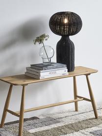 Lampada da tavolo grande in rattan Vinka, Lampada: rattan, Nero, Ø 30 x Alt. 54 cm