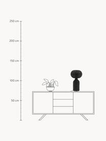 Lámpara de mesa grande de ratán Werna, Lámpara: ratán, Cable: plástico, Negro, Ø 30 x Al 54 cm